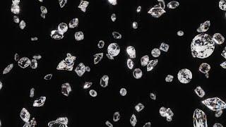 Beautiful Shiny Sparkling Diamond Gems Falling in Slow Motion 4K DJ Visuals Loop Background