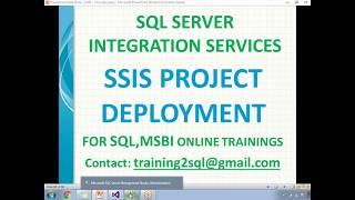 SSIS Project Deployment | SSIS Package Deployment