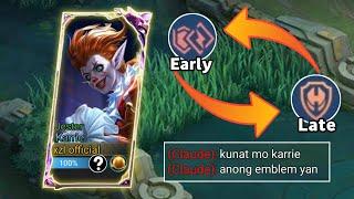 NEW SEASON KARRIE OP EMBLEM IN EARLY TO LATE GAME | MLBB