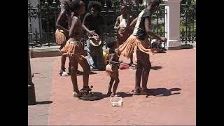 Zulu young musicians play at Cape Town, South Africa. Dec, 2010