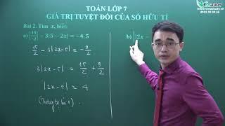 Toán nâng cao lớp 7 - Giá trị tuyệt đối của số hữu tỉ - Thầy Nguyễn Thành Long - Vinastudy.vn