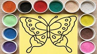 TOY FOR KIDS - Colored sand painting draws butterfly (Chim Xinh)