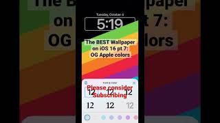The best Wallpaper on iOS 16 pt 7: OG Apple Colors