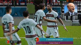 Hungary vs Portugal - Euro 2020 2021 | PES 2021 Gameplay 4K [Peter Drury]