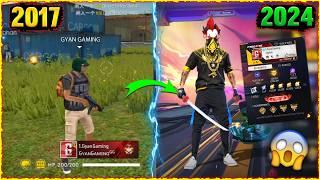 FREE FIRE PLAYERS 2017 VS 2024 - para SAMSUNG A3,A5,A6,A7,J2,J5,J7,S5,S6,S7,S9,A10,A20,A30,A50,A70