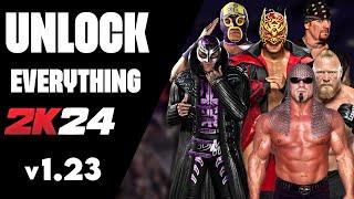 UNLOCK EVERYTHING IN WWE 2K24 v1.23