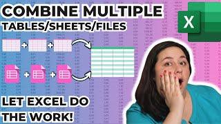 Combine Multiple Excel Sheets or Files | 2 Methods to Save Time!