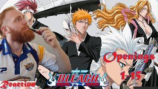 BLEACH ALL OPENINGS 1-15 | Reaction