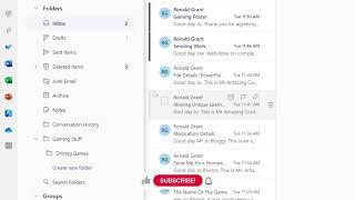 Using Email - IT Users - WJEC Entry Level - Part 28 - ORGANISE EMAIL | Create SubFolder & Move Email