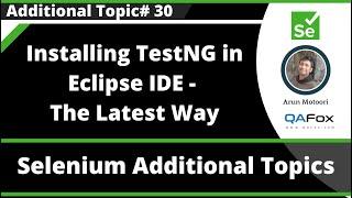 Installing TestNG in Eclipse IDE  - The Latest Way (2021)