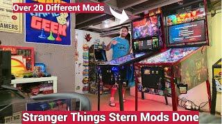 Stranger Things Premium Stern Pinball Machine 2024 Over 20 Mods Completed | Machine Is Next Level