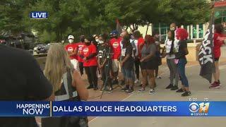 Group Calls For Release Of Detained Activist Dominique Alexander At Dallas Police HQ