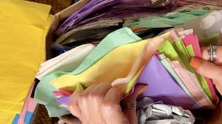 ASMR Tissue paper rummage & organizing! (No talking only) Big bag of super crinkles!