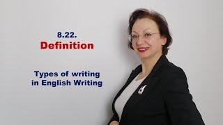 8.22. Definition / Types of Writing / English Writing