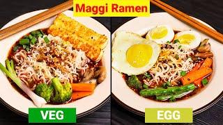 मैगी से बनायें झटपट रैमन नूडल्स दो तरीके से | Ramen Noodles Recipe | Maggi Ramen | Kabitaskitchen