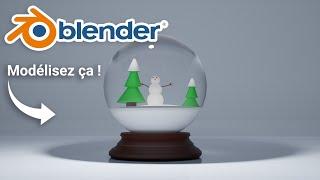 [ TUTO Blender #10 ]  Une BOULE de Noël - Tutoriel Blender 3D débutant en français