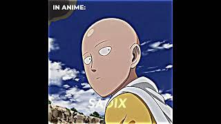 SAITAMA IN ANIME VS MANGA | SAITAMA EDIT (one punch man edit) #saitama #shorts #youtubeshorts