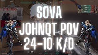 SEN johnqt POV Sova on Ascent 24-10 K/D (VALORANT Pro POV)