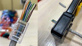 СКВОЗНЫЕ КОННЕКТОРЫ RJ45.ОБЖИМКА ДЛЯ ИНТЕРНЕТ КАБЕЛЯ!!!