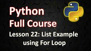 List Example using For Loop