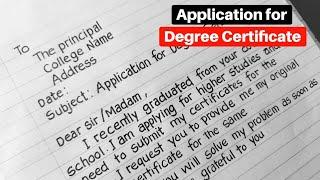 Application For Degree Certificate | How do i apply for provisional degree certificate