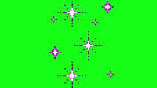 Magic Shine Pixels Stars Green Screen - SeeLife
