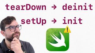 Mastering Swift Testing: Migrating XCTest setUp/tearDown to init/deinit (with a caveat ️)