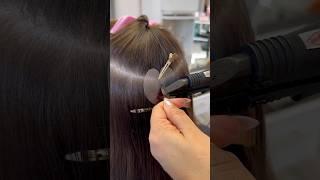 My favorite way install keratin bond hair extensions ￼#hairextensions