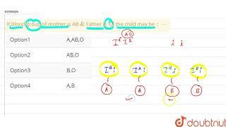 If blood group of mother is AB `&` Father is \'O\' the child may be `:-`