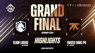 Team Liquid ID vs Fnatic ONIC PH HIGHLIGHTS GRAND FINAL M6 World Championship | FNOP vs TLID