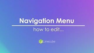 Editing Navigation | Limecube website builder