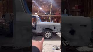 Bronco is now bolted to the f-150  #bronco#restoration