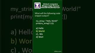 Learn Python Programming with MCQs 32 Infotech Computers kurnool | DR.S.Prem Kumar
