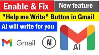 How to fix help me write button in Gmail | How to use the new AI writing tool in Gmail