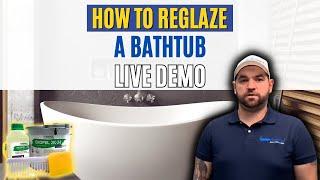 How To Reglaze a Bathtub | Ekopel 2K Bathtub Refinishing Kit | Live demo