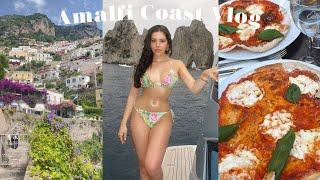 POSITANO ITALY TRAVEL VLOG ️ Yacht Day, Beach Club, Pizza and Pasta Making!