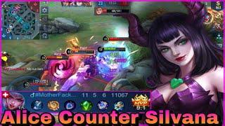 How do Alice Counter Silvana!!! Alice Best Build 2021 | Alice Mobile Legends | Alice Top 1 Gameplay