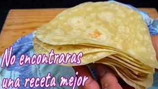 Como hacer TORTILLAS de HARINA SUAVES Y PERFECTAS