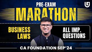 CA Foundation Law Pre Exam Marathon | All Imp Questions | Sep 2024 | CA Indresh Gandhi#cainter