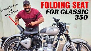 Folding SEAT for Royal Enfield Classic 350 | Convertible Seat is Worth To Buy?