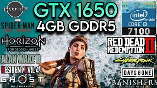 GTX 1650 + i3 7100 & 16GB Ram - Test In 12 Games In 2024 !