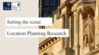 Setting the scene: Location Planning Research in a new location landscape