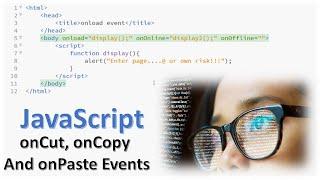 Disable Cut Copy Pasting using JavaScript onCut onCopy and onPaste Events