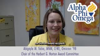 Herbert G. Horton Award Recipient - Seth Kannarr