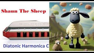 Shaun The Sheep, diatonic harmonica C + tabs