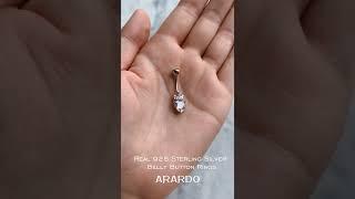 Arardo 925 Sterling Silver Belly Rings SS36 Navel Piercing #shorts #925BellyPiercing