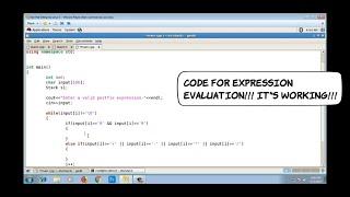 Evaluation of Postfix Expression using Stack - Program | Data Structures using C++