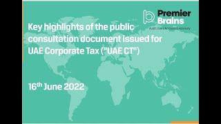 UAE Corporate Tax Webinar on 16 June 2022
