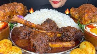 ASMR EATING VILLAGE MUTTON CURRY,WHOLE CHICKEN CURRY,EGG CURRY,EXTRA GRAVY