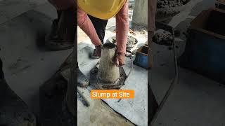 Slump test at site